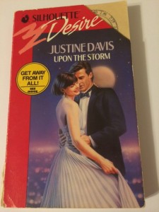 Justine Davis, Upon the Storm, Silhouette Desire, Harlequin Desire, vintage romance books, Dani Wade