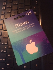 iTunes card, music, refill the well, 